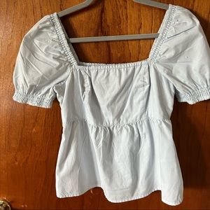 Abercrombie poplin preppy blouse top